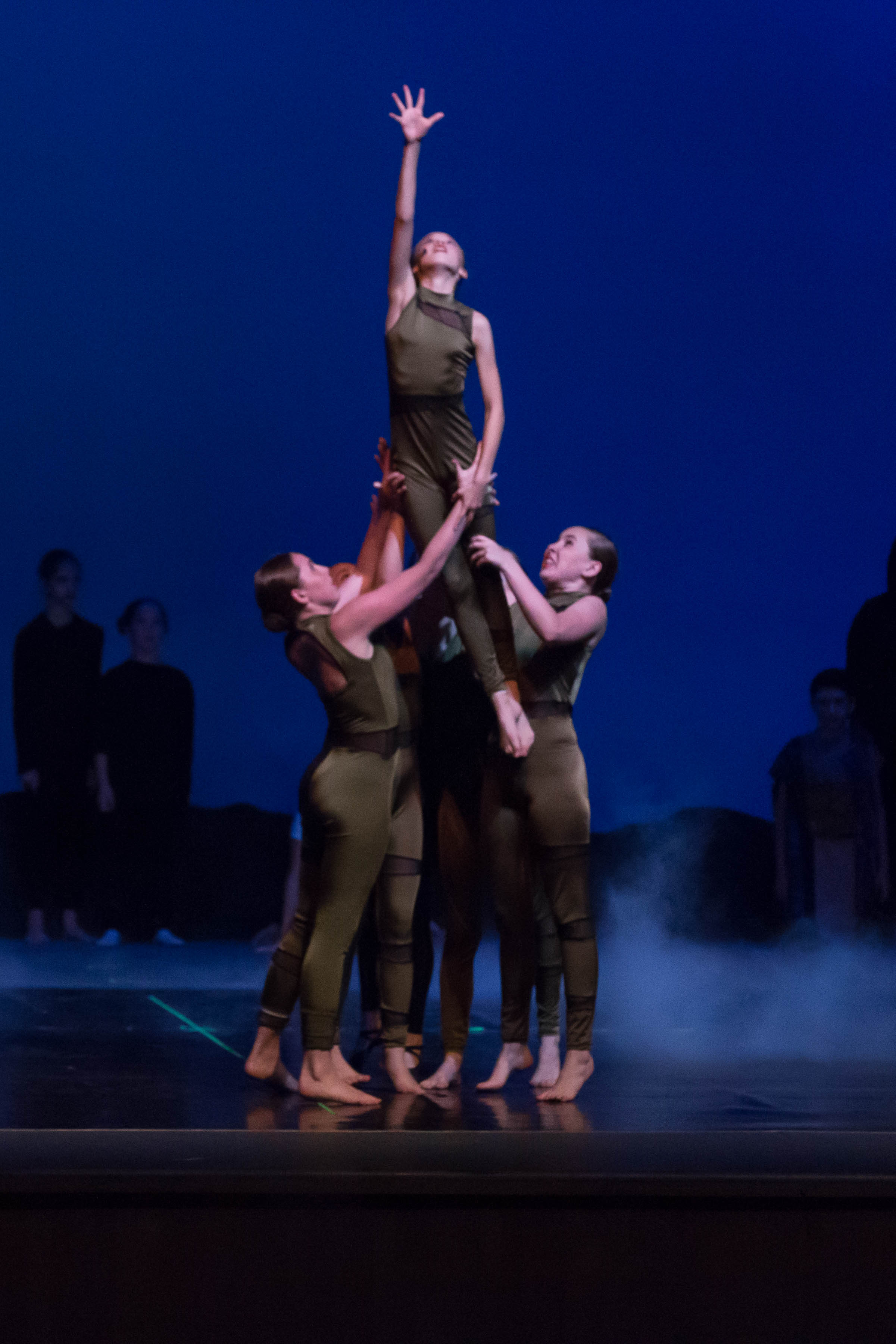 contemporary dance on stage group