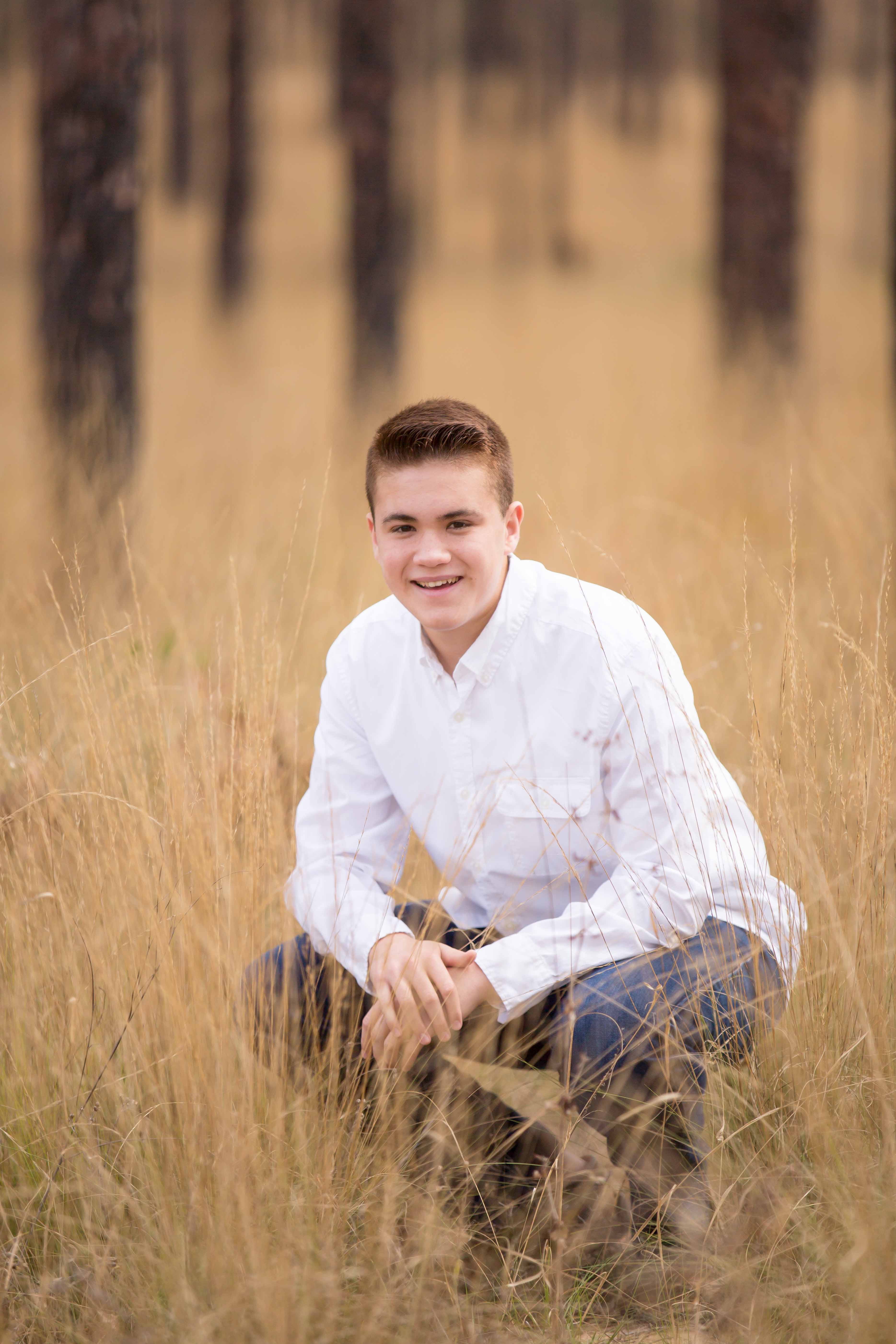 high school senior boy ocala national forest photo